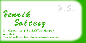 henrik soltesz business card